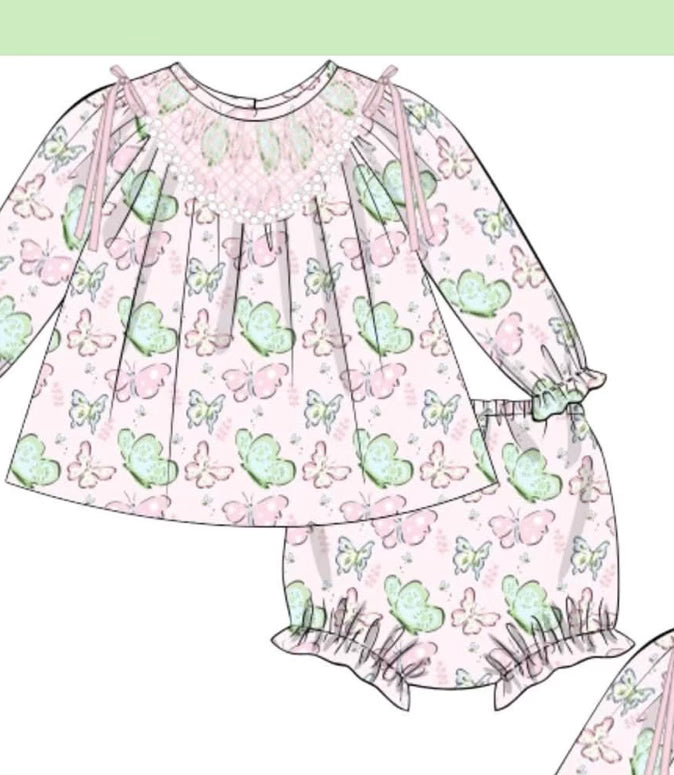 Flutter & Bloom Diaper Set (Dress Length 4T-6)